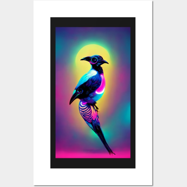 Psychedelic Bird Design Wall Art by RichieDuprey